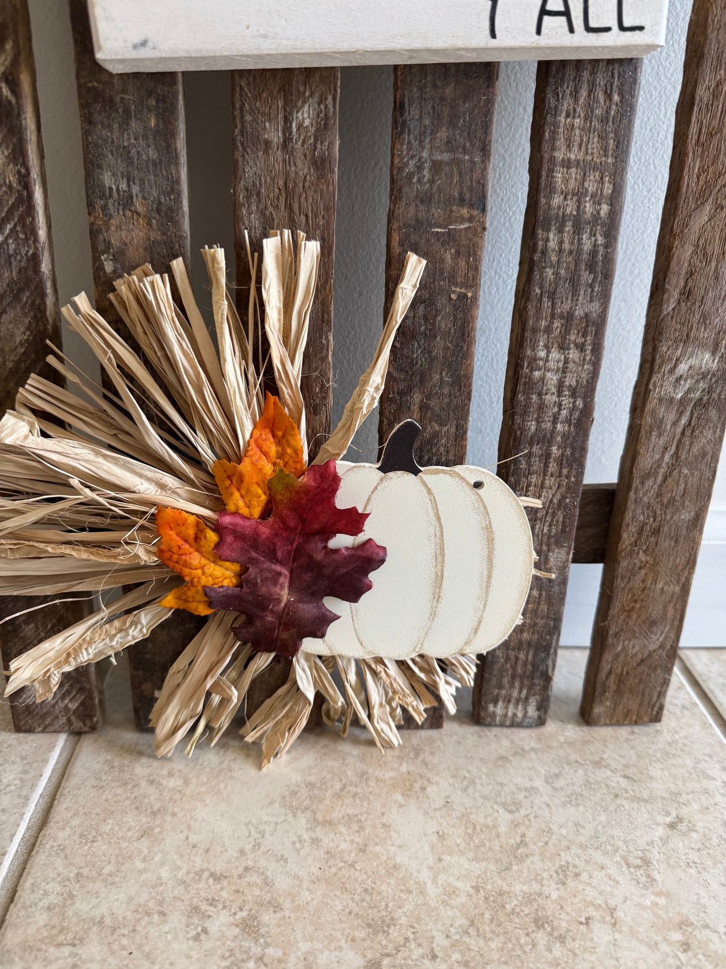 Amish made fall/autumn Wooden Fence Sign | Rustic Farmhouse Decor | Holiday Home Accent