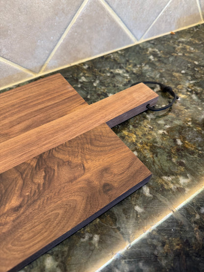 Amish made Walnut Cutting Board 8x14 – Food Grade Mineral Oil Finish – Solid Wood Serving Board