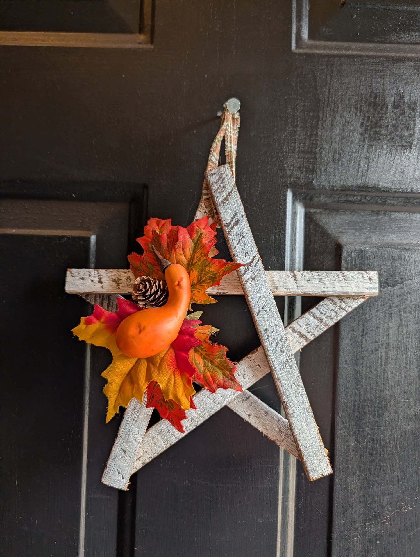 Amish Made Wooden Fall Star | Rustic Farmhouse Door Decor