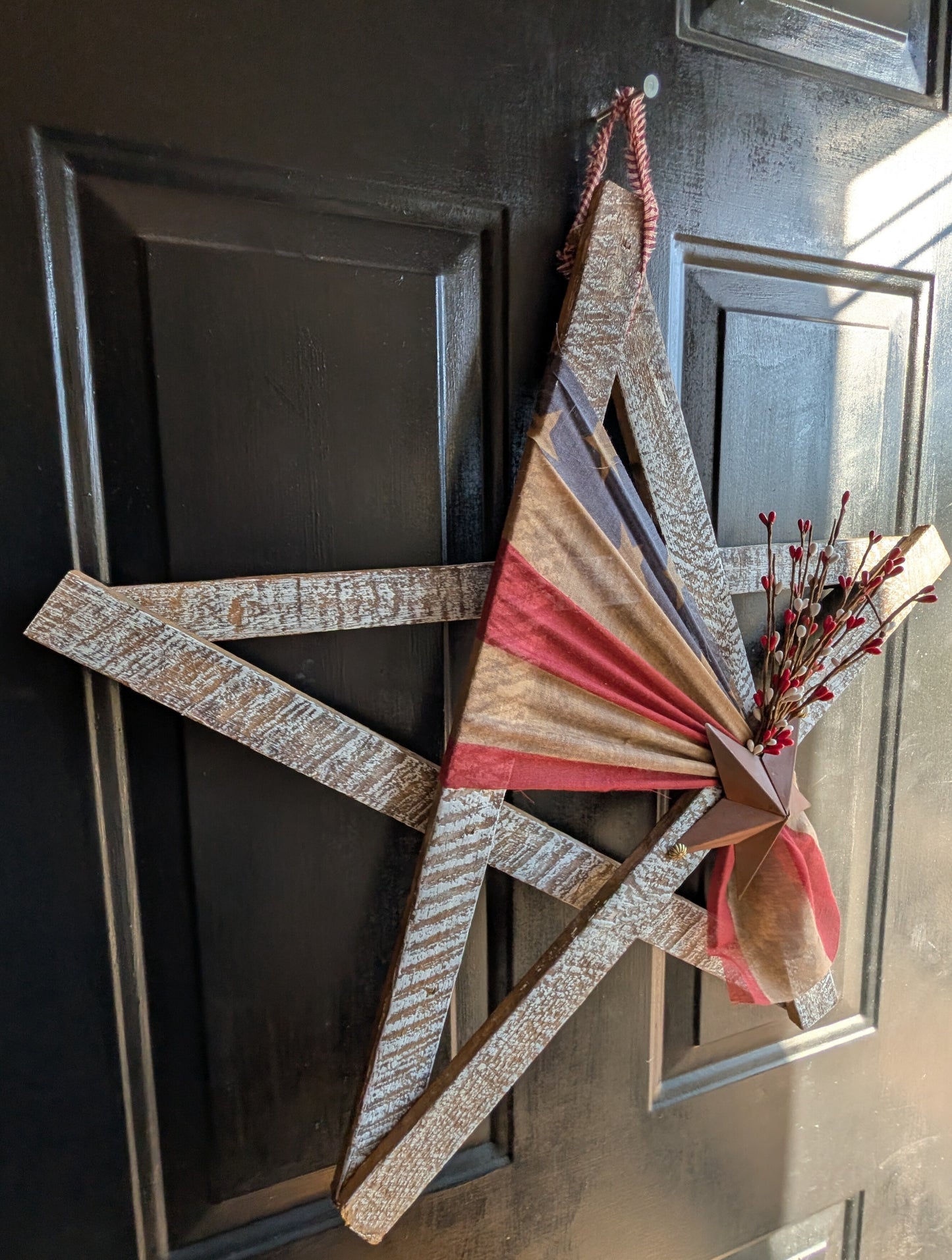 Handcrafted Amish Wooden Barn Star | Americana Patriotic Farmhouse Wall Decor