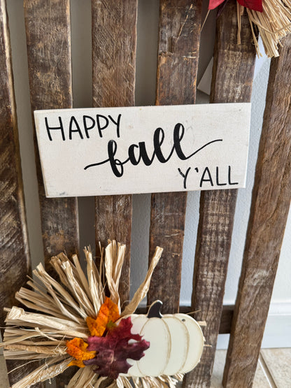 Amish made fall/autumn Wooden Fence Sign | Rustic Farmhouse Decor | Holiday Home Accent