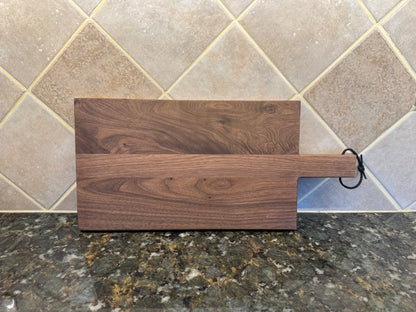Amish made Walnut Cutting Board 8x14 – Food Grade Mineral Oil Finish – Solid Wood Serving Board