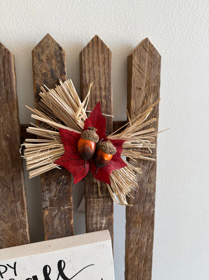 Amish made fall/autumn Wooden Fence Sign | Rustic Farmhouse Decor | Holiday Home Accent
