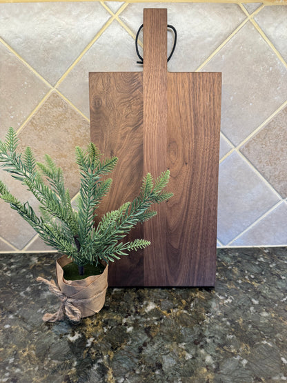 Amish made Walnut Cutting Board 8x14 – Food Grade Mineral Oil Finish – Solid Wood Serving Board