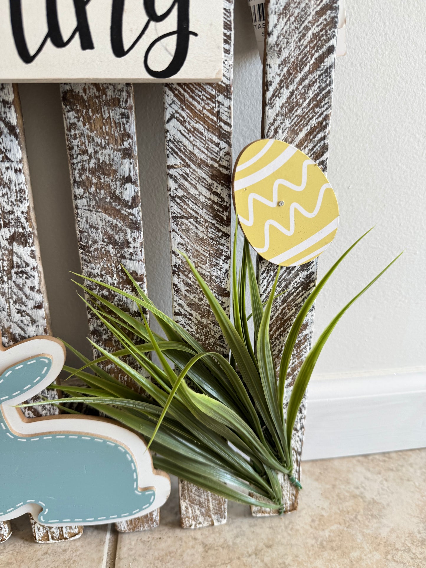Amish made "Hello Spring" Wooden Fence Sign | Rustic Farmhouse Decor | Home Accent