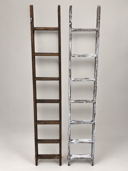 Amish Made 4 Ft Blanket Ladder, Farmhouse Blanket Holder, Decorative Wood Ladder, Handmade Home Decor