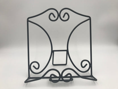 Black Wrought Iron Tabletop Easel - Art Display - Photo Display - Cookbook Holder - Amish Made