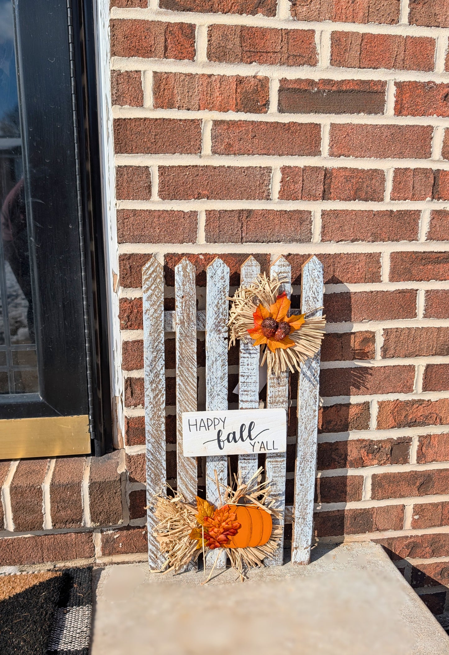 Amish made fall/autumn Wooden Fence Sign | Rustic Farmhouse Decor | Holiday Home Accent
