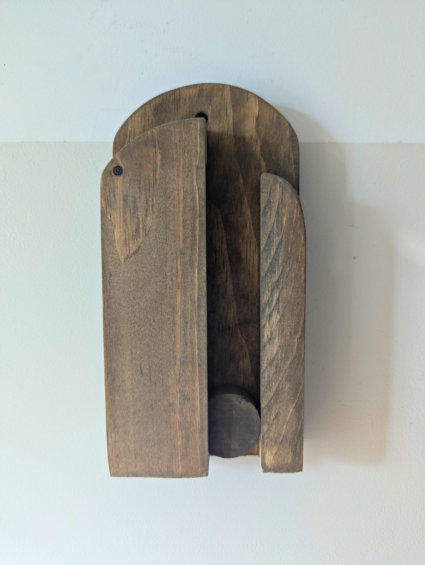 Wall Mount Broom Holder - Handcrafted Corn Broom Storage for Farmhouse & Rustic Home | Laundry Room and Kitchen Organization | Made in USA