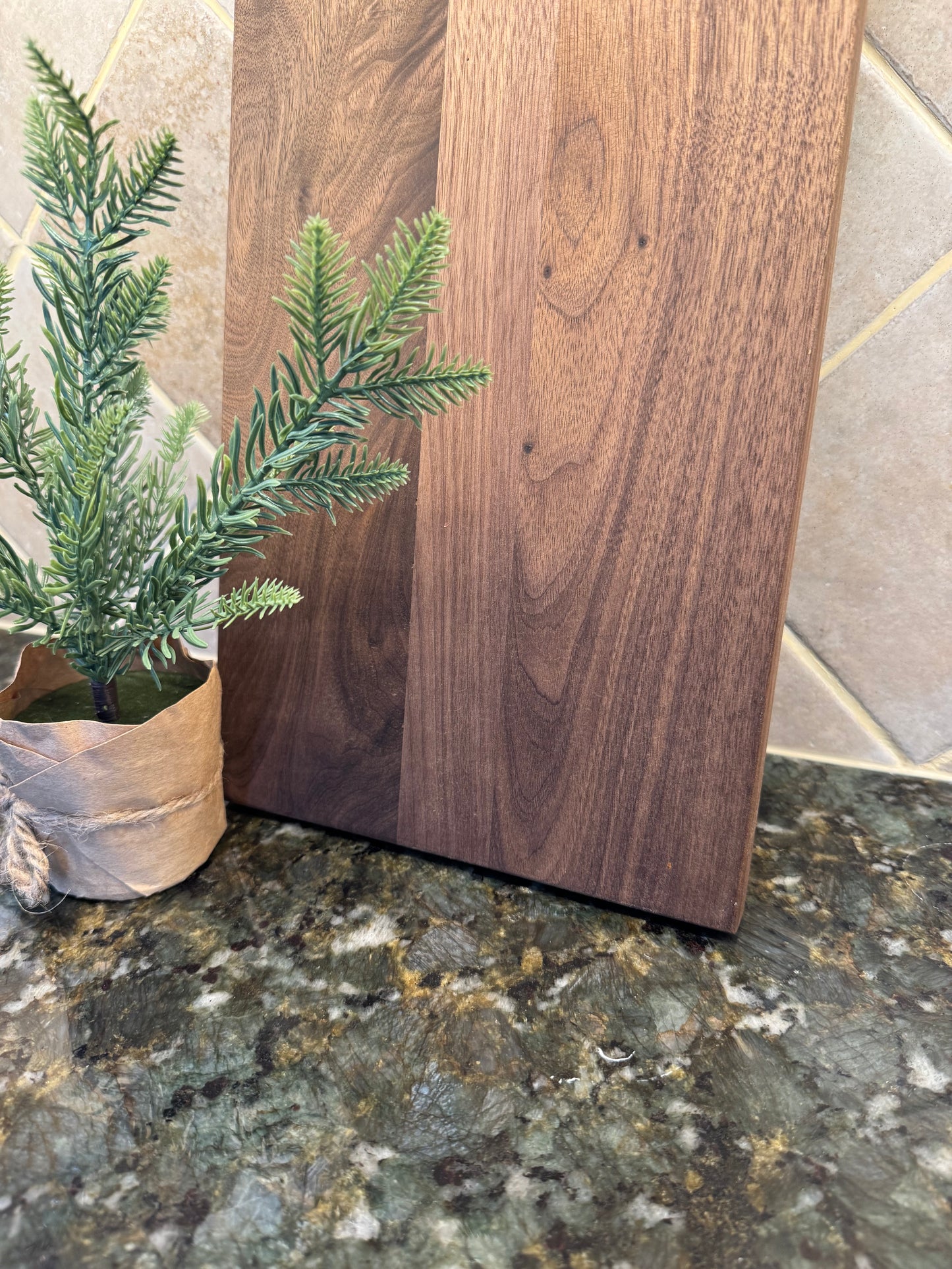 Amish made Walnut Cutting Board 8x14 – Food Grade Mineral Oil Finish – Solid Wood Serving Board