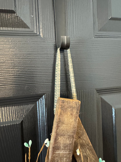 Rustic Wooden Star Door Hanger, Spring & Easter Farmhouse Decor