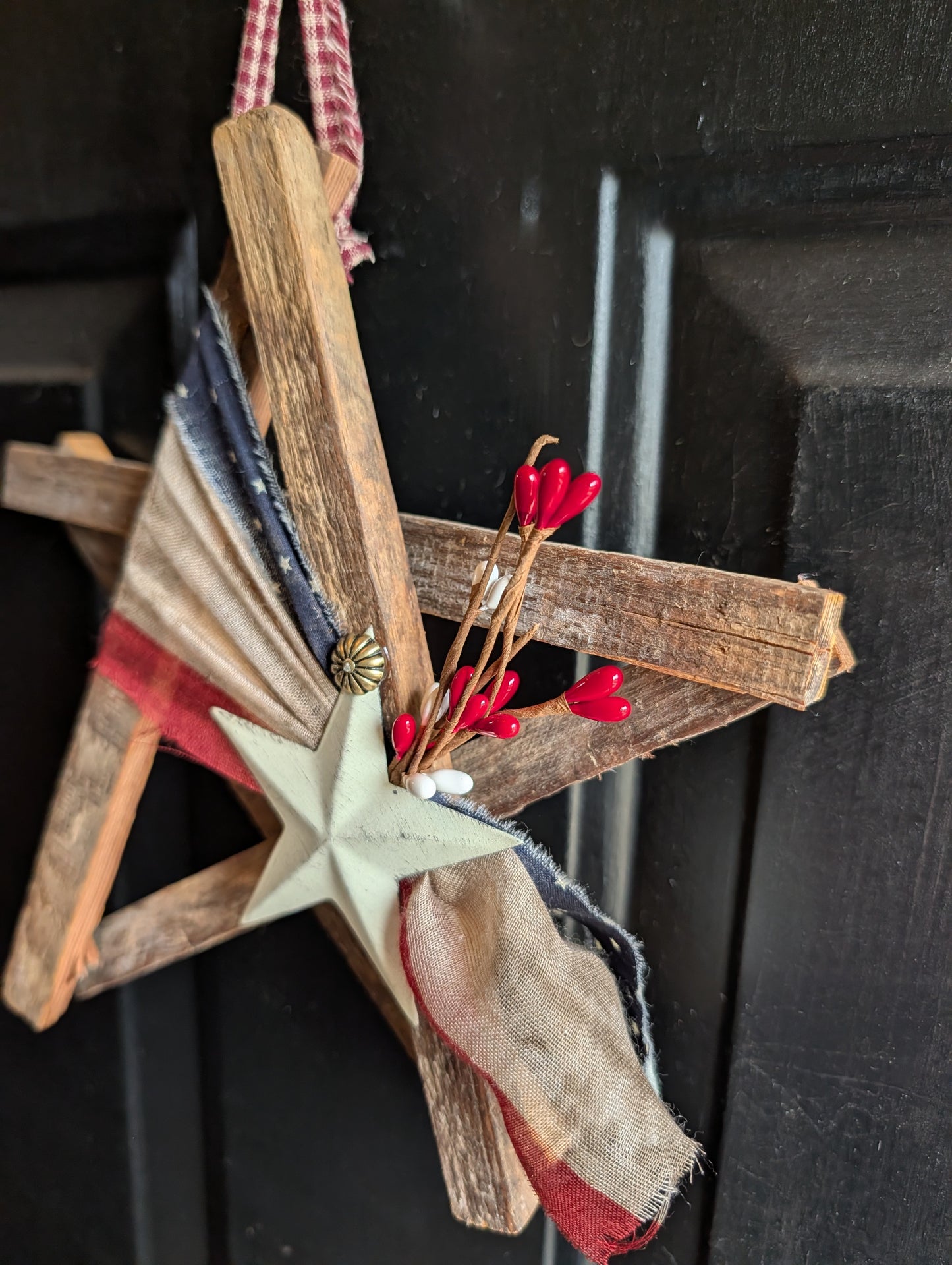 Handcrafted Amish Wooden Barn Star | Americana Patriotic Farmhouse Wall Decor