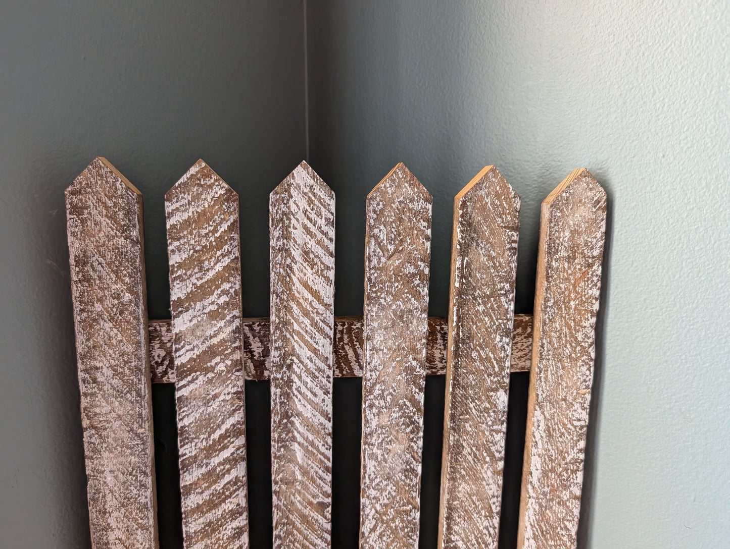 Amish made Wooden Fence Sign | Rustic Farmhouse Decor | Home Accent | Picket Fence