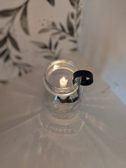 Mason Jar Insert Taper Candle Holder, Farmhouse Rustic Decor, Taper Candle, Wedding Table Centerpiece, Handcrafted by Amish.