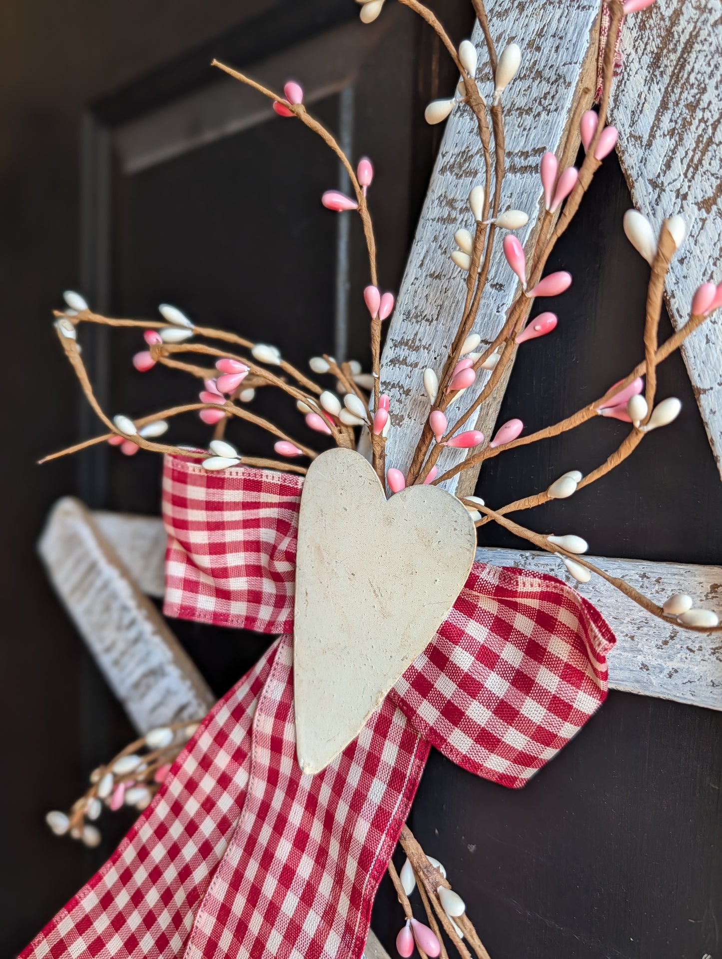 Handmade Wooden Star – Rustic Valentine's Day Farmhouse Decor, 24"