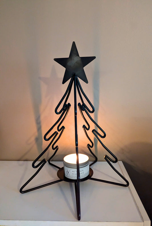 Black Wrought Iron Metal Christmas Tree - 3 Sizes - Amish Handmade