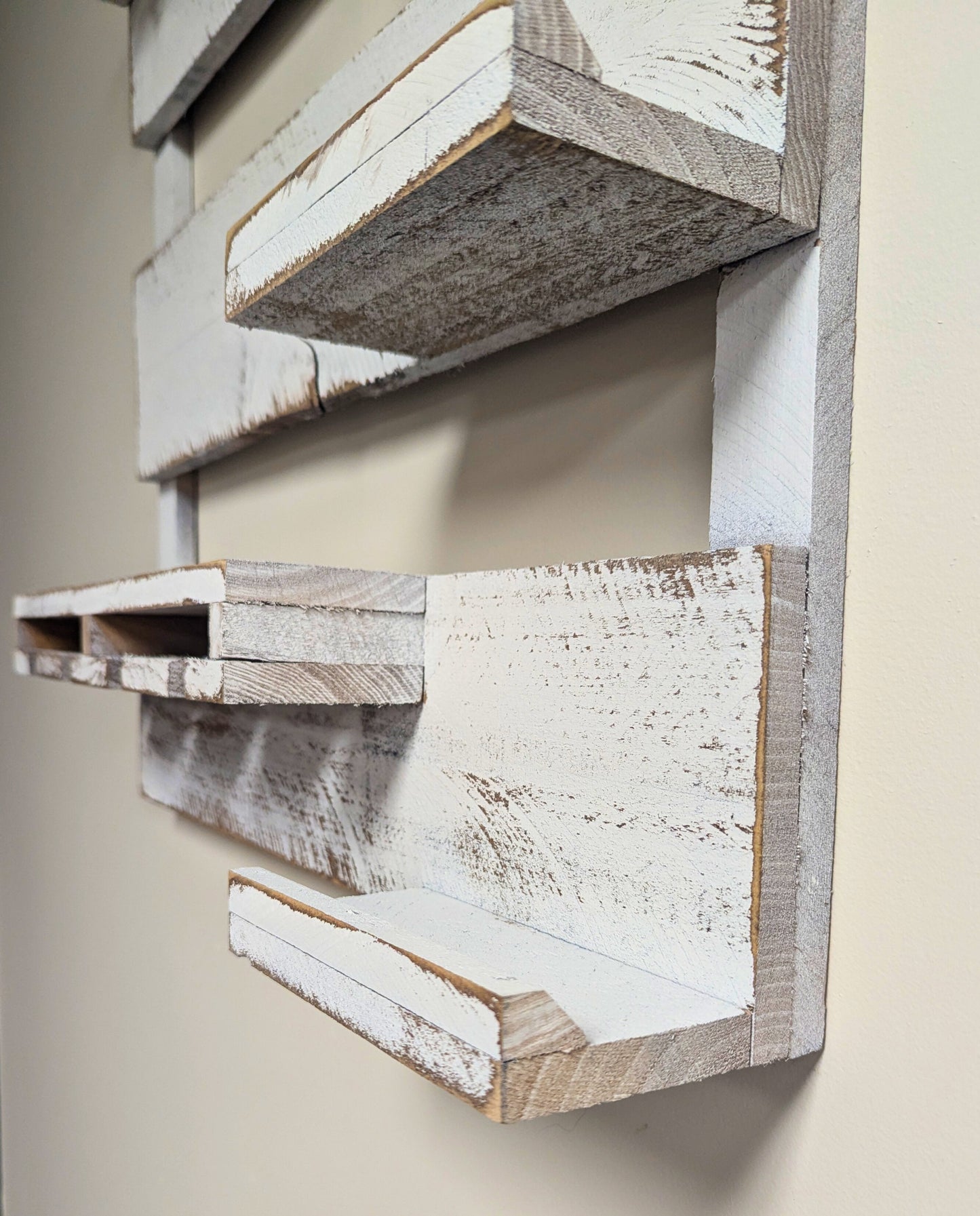 Wooden Wine Rack- 3 Bottle Wine Bar with 8 Glass Holder