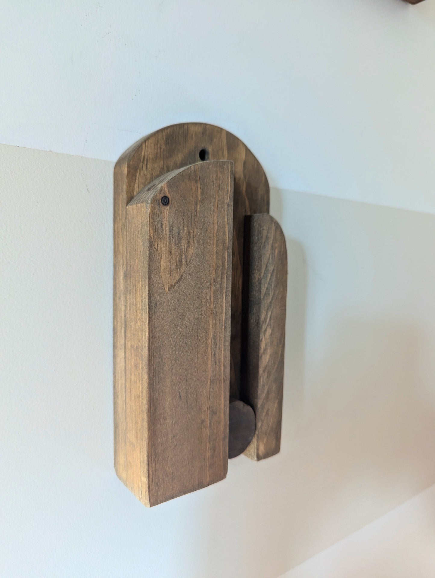 Wall Mount Broom Holder - Handcrafted Corn Broom Storage for Farmhouse & Rustic Home | Laundry Room and Kitchen Organization | Made in USA
