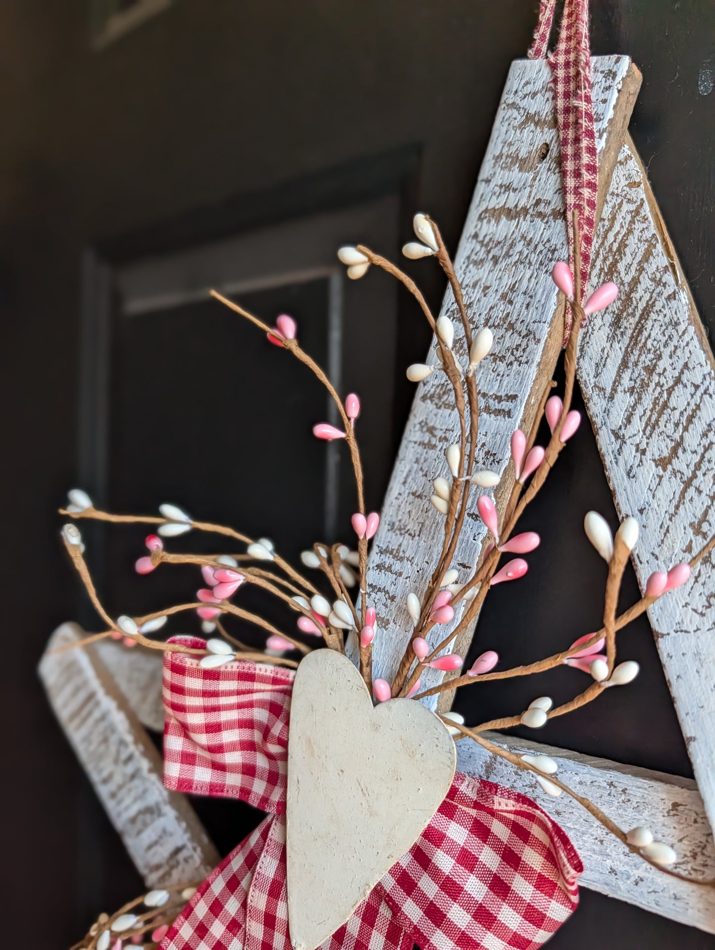 Handmade Wooden Star – Rustic Valentine's Day Farmhouse Decor, 24"