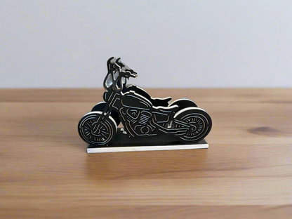 Handcrafted Amish Made Motorcycle Napkin Holder - Durable Table Decor, Rustic Kitchen Accessory, Biker Gift, Country Home Style Organizer