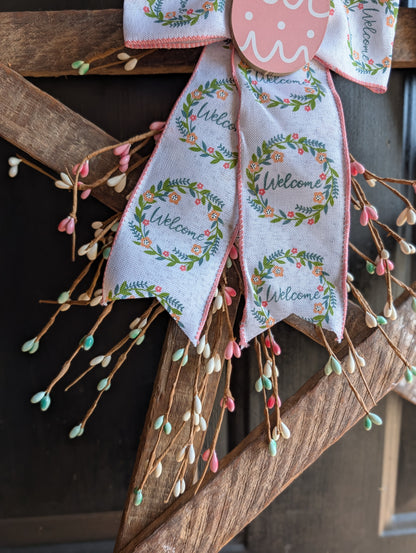 Rustic Wooden Star Door Hanger, Spring & Easter Farmhouse Decor