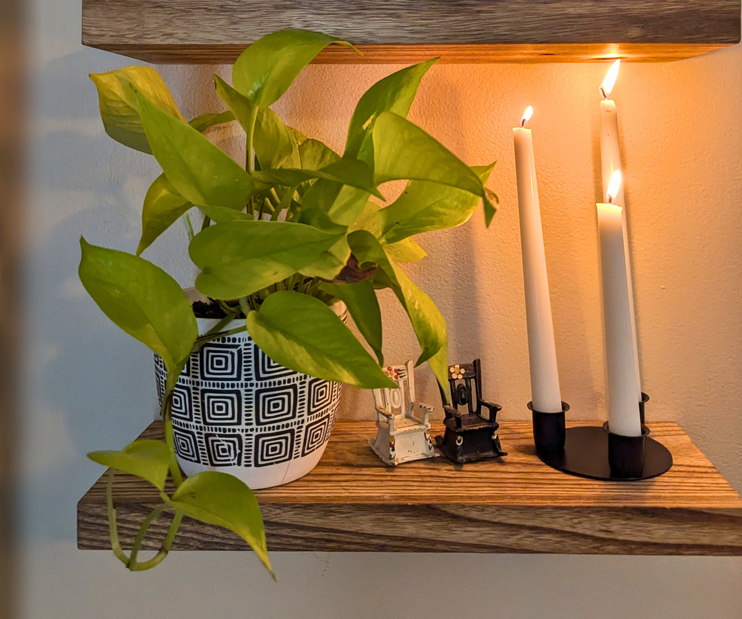 Taper Candle insert - 3 candle holder - wrought iron - amish made