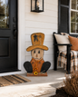 Amish Made Scarecrow Porch Sitter and Yard Stake | Handmade Wooden Garden Decor | Rustic Fall Decor