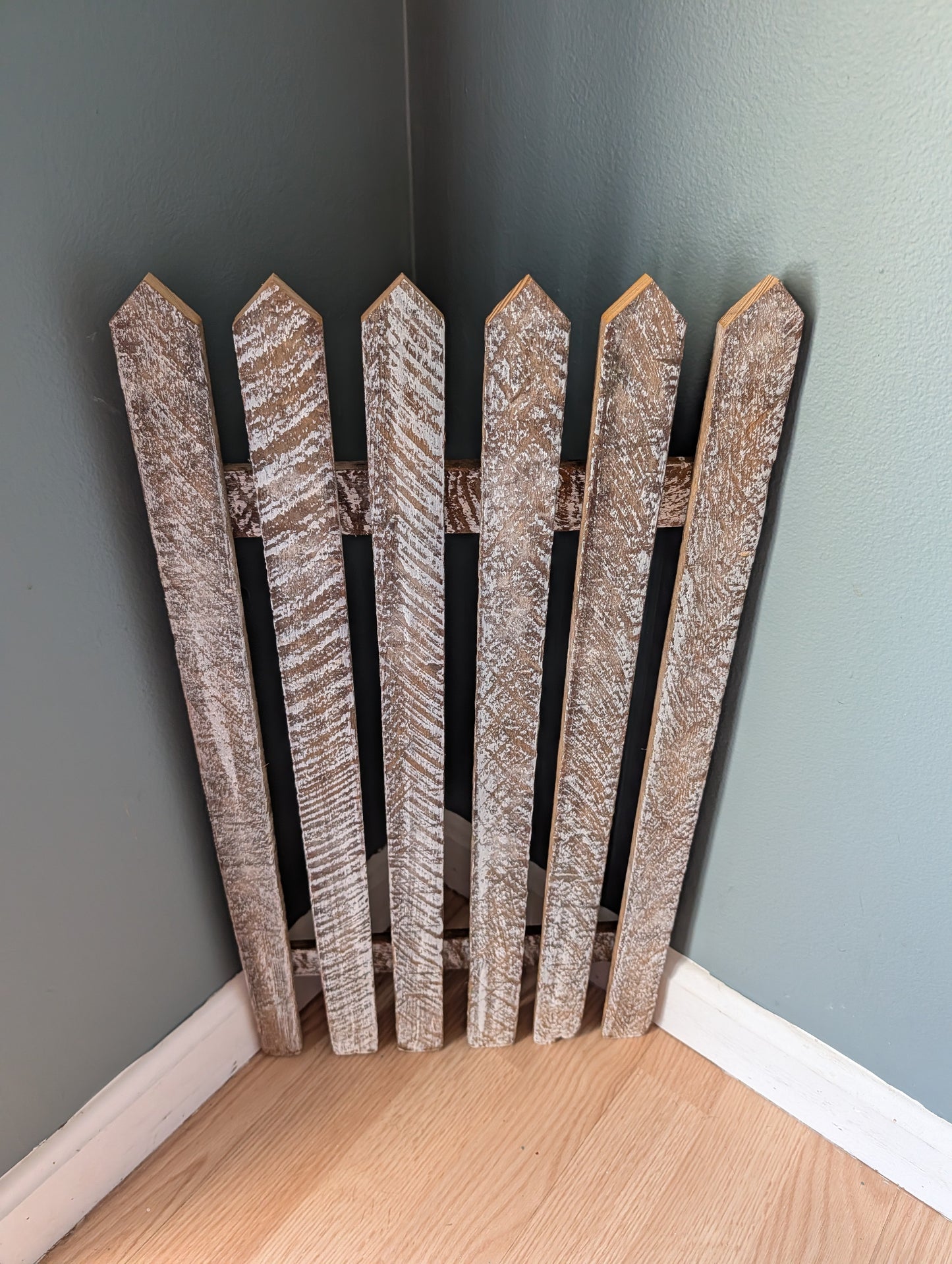 Amish made Wooden Fence Sign | Rustic Farmhouse Decor | Home Accent | Picket Fence