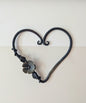 Amish Hand Forged Steel Heart Decor w/ Flower & Leaf Accents - Horseshoe,  Gift for Her, Stand Alone Decoration, Valentine's Gift.