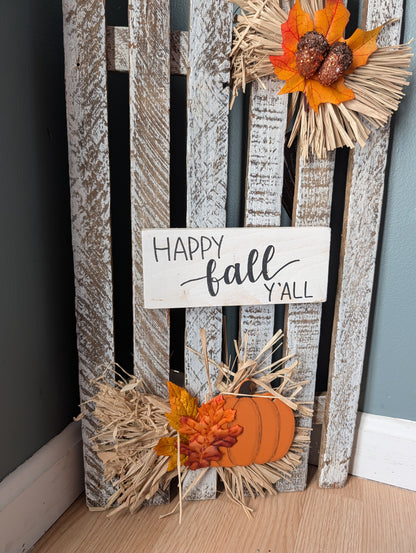 Amish made fall/autumn Wooden Fence Sign | Rustic Farmhouse Decor | Holiday Home Accent