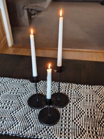 Wrought Iron Taper Candle Holder Stand- Amish Made USA