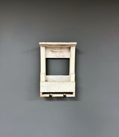 Wall Mount Wooden Wine Rack -2 Bottle Holder with Glass Hanger- Amish Made