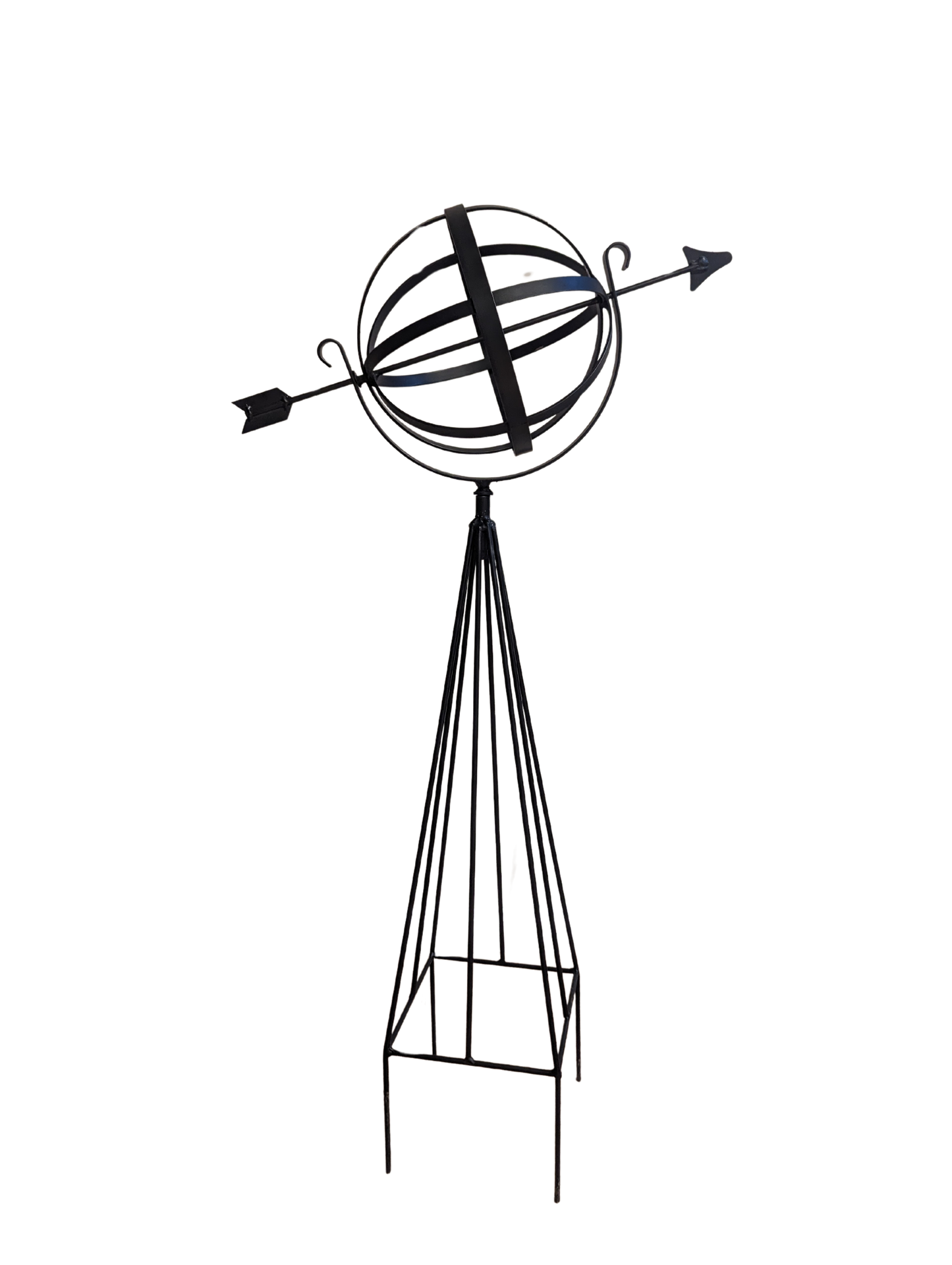 Wrought Iron Armillary - 34.5" high - Amish made - Yard decor - metal