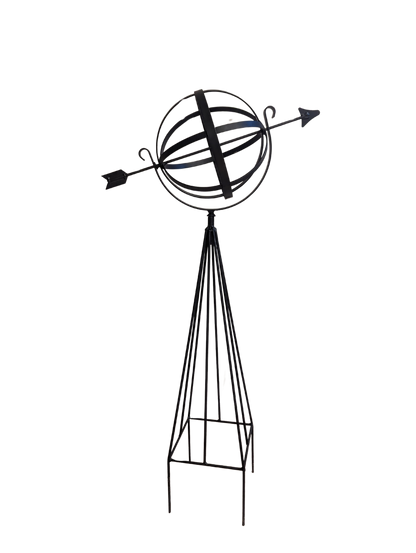 Wrought Iron Armillary - 34.5" high - Amish made - Yard decor - metal