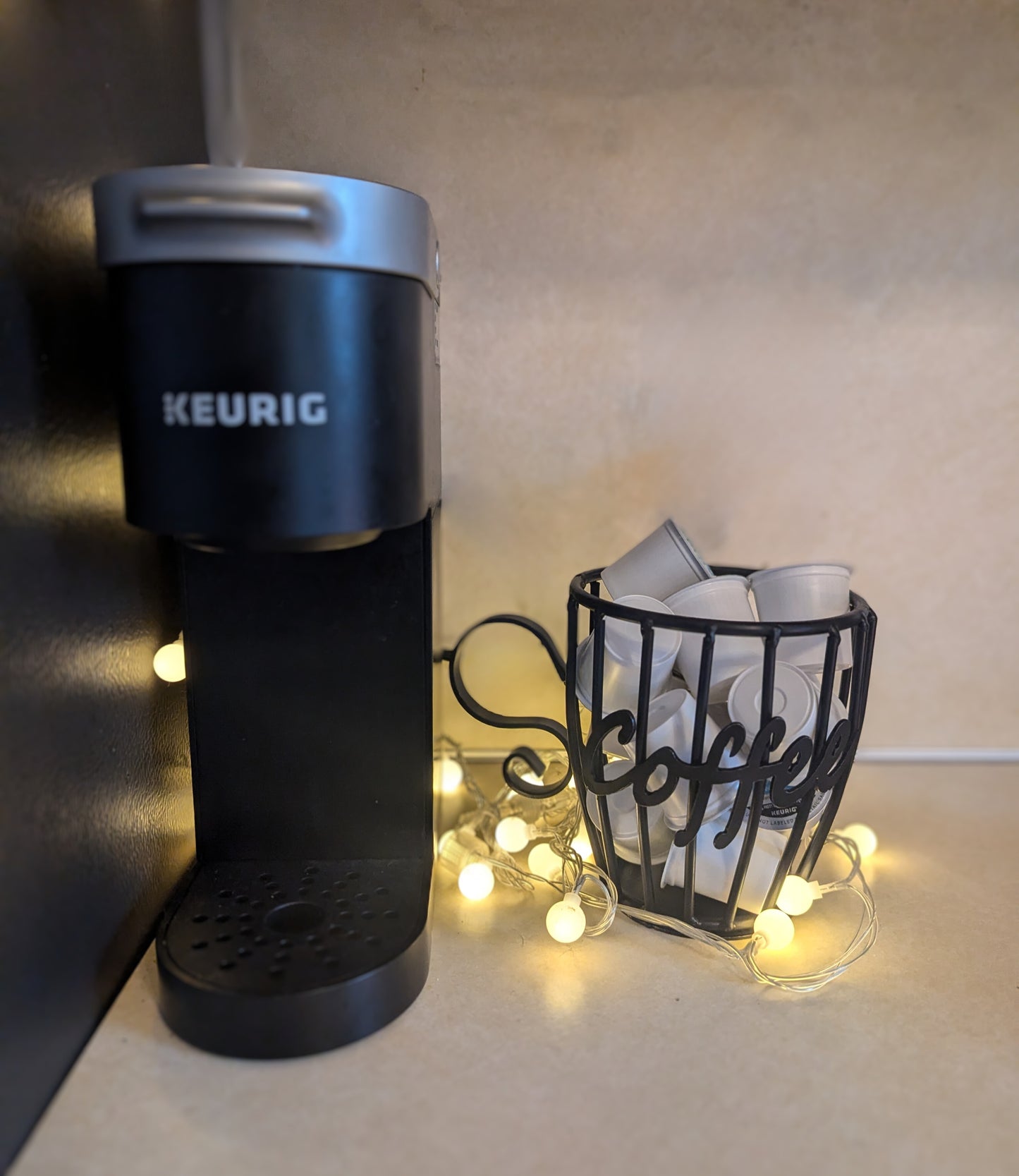 Wrought Iron Black Coffee Mug - Keurig K Cup Holder - Holds up to 16 cups - Amish Made