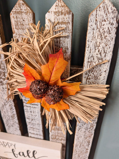 Amish made fall/autumn Wooden Fence Sign | Rustic Farmhouse Decor | Holiday Home Accent