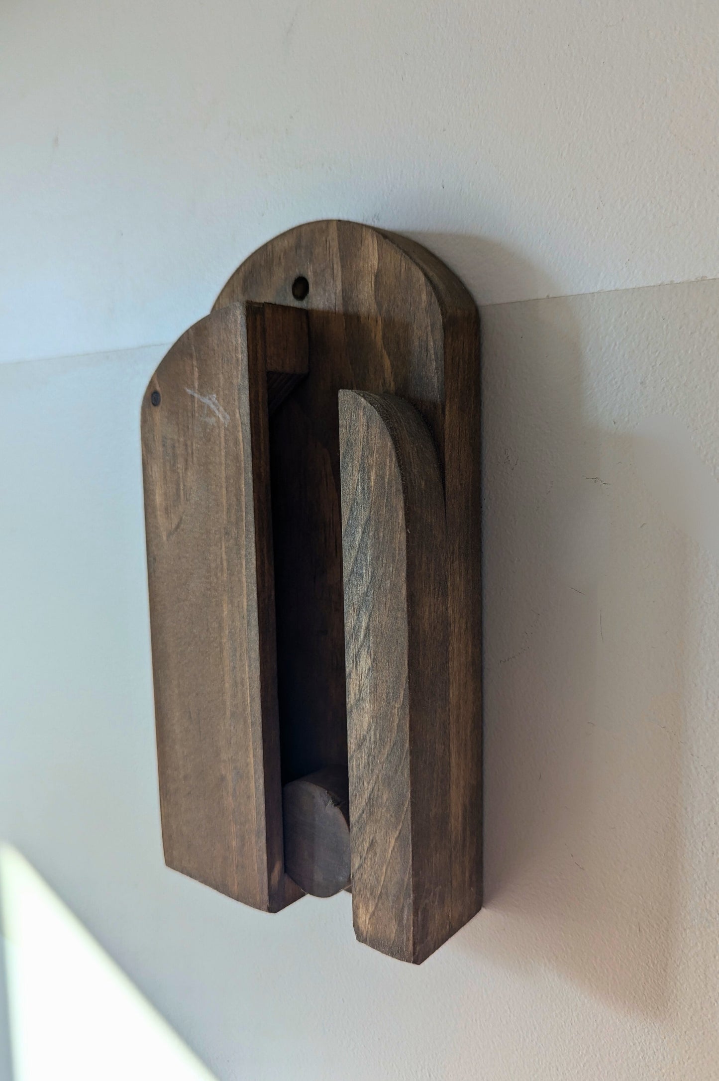 Wall Mount Broom Holder - Handcrafted Corn Broom Storage for Farmhouse & Rustic Home | Laundry Room and Kitchen Organization | Made in USA
