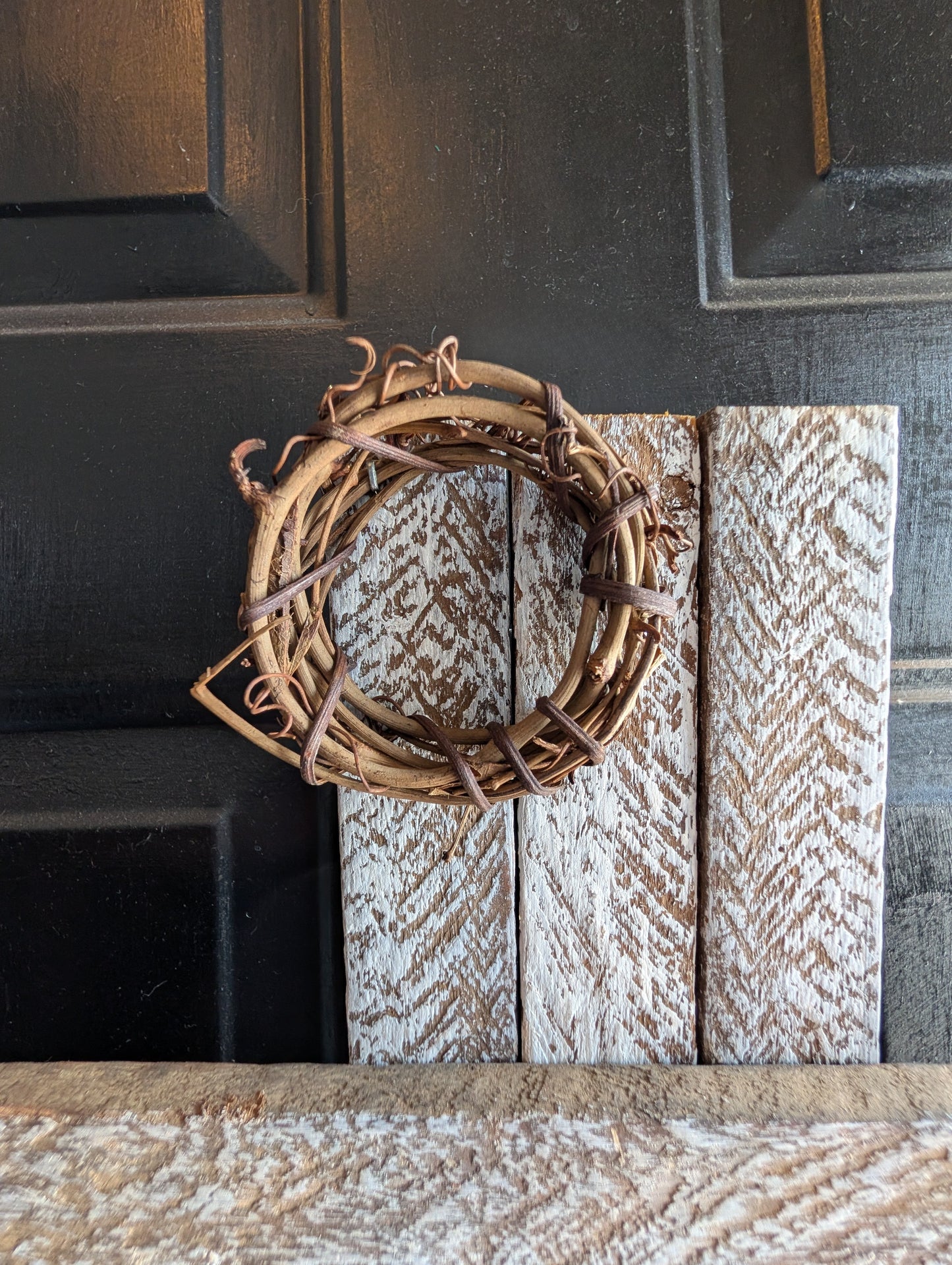 Amish Made Wooden "He is risen" Cross Decor | Wood Lathe Cross | Rustic Farmhouse Christian Home Decor | White or Natural Wood