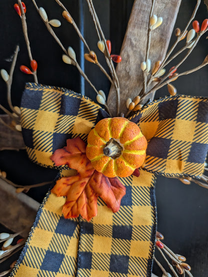 Amish Made Wooden Fall Star | Rustic Farmhouse Door Decor