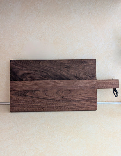 Amish made Walnut Cutting Board 8x14 – Food Grade Mineral Oil Finish – Solid Wood Serving Board