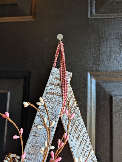 Handmade Wooden Star – Rustic Valentine's Day Farmhouse Decor, 24"