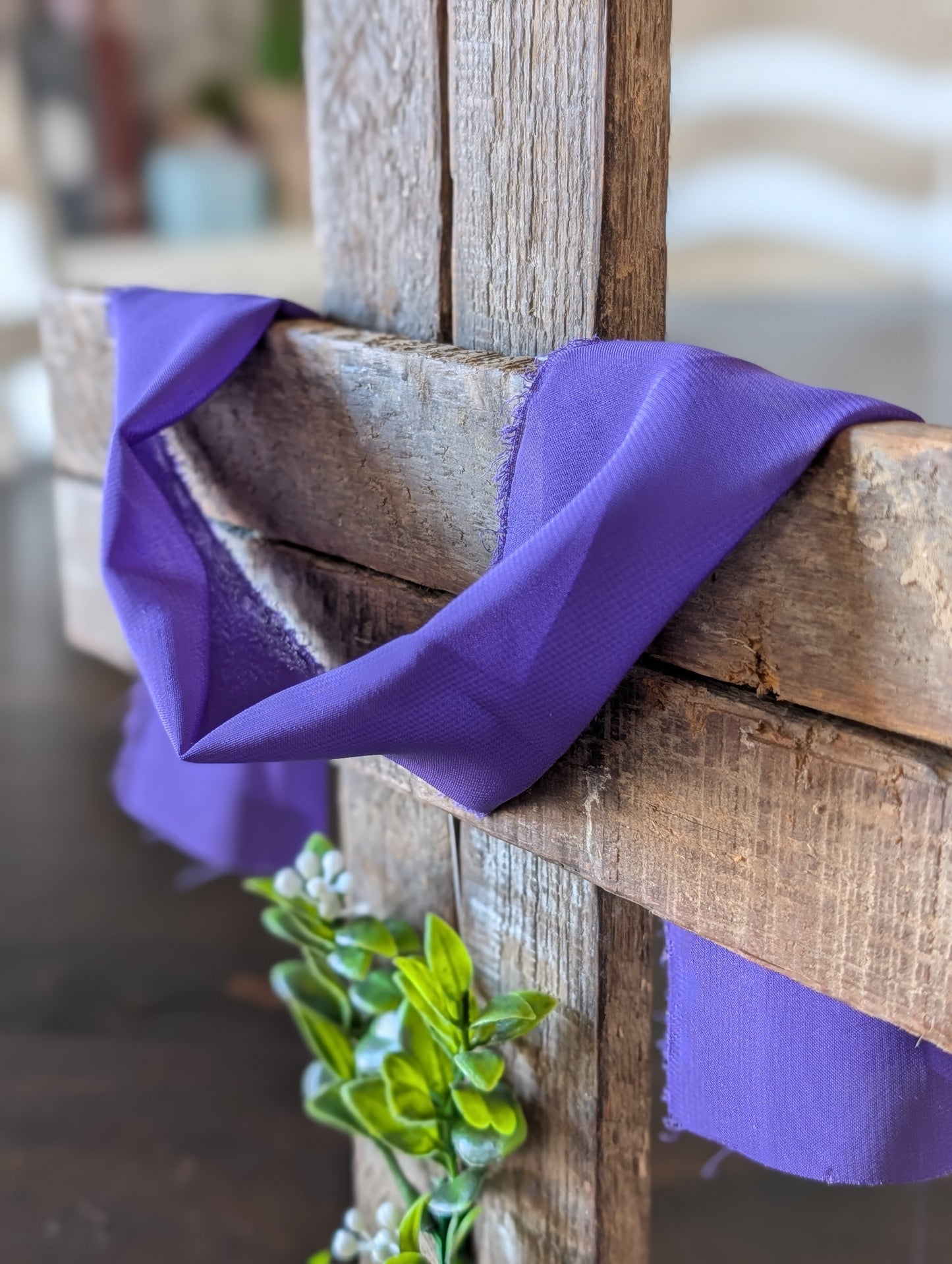 Amish Made Wooden Cross Decor | Wood Lathe Cross with Base | Rustic Farmhouse Christian Home Decor | Small or Large | White or Natural Wood