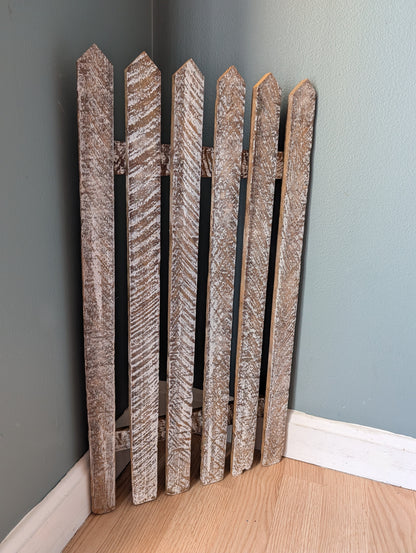 Amish made Wooden Fence Sign | Rustic Farmhouse Decor | Home Accent | Picket Fence