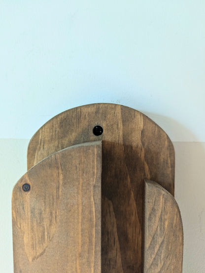 Wall Mount Broom Holder - Handcrafted Corn Broom Storage for Farmhouse & Rustic Home | Laundry Room and Kitchen Organization | Made in USA