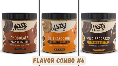 Peanut Butter and other various Nut Butters - 8 oz (pack of 3) - All Natural ingredients - Vegan & Gluten Free options - small batch - made in PA