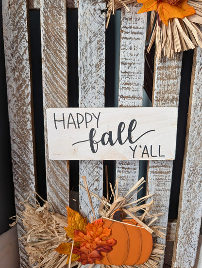 Amish made fall/autumn Wooden Fence Sign | Rustic Farmhouse Decor | Holiday Home Accent