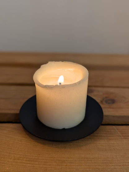 Taper & Pillar Candle Holder with Spike - Standard size taper candle - Amish made - Wrought Iron