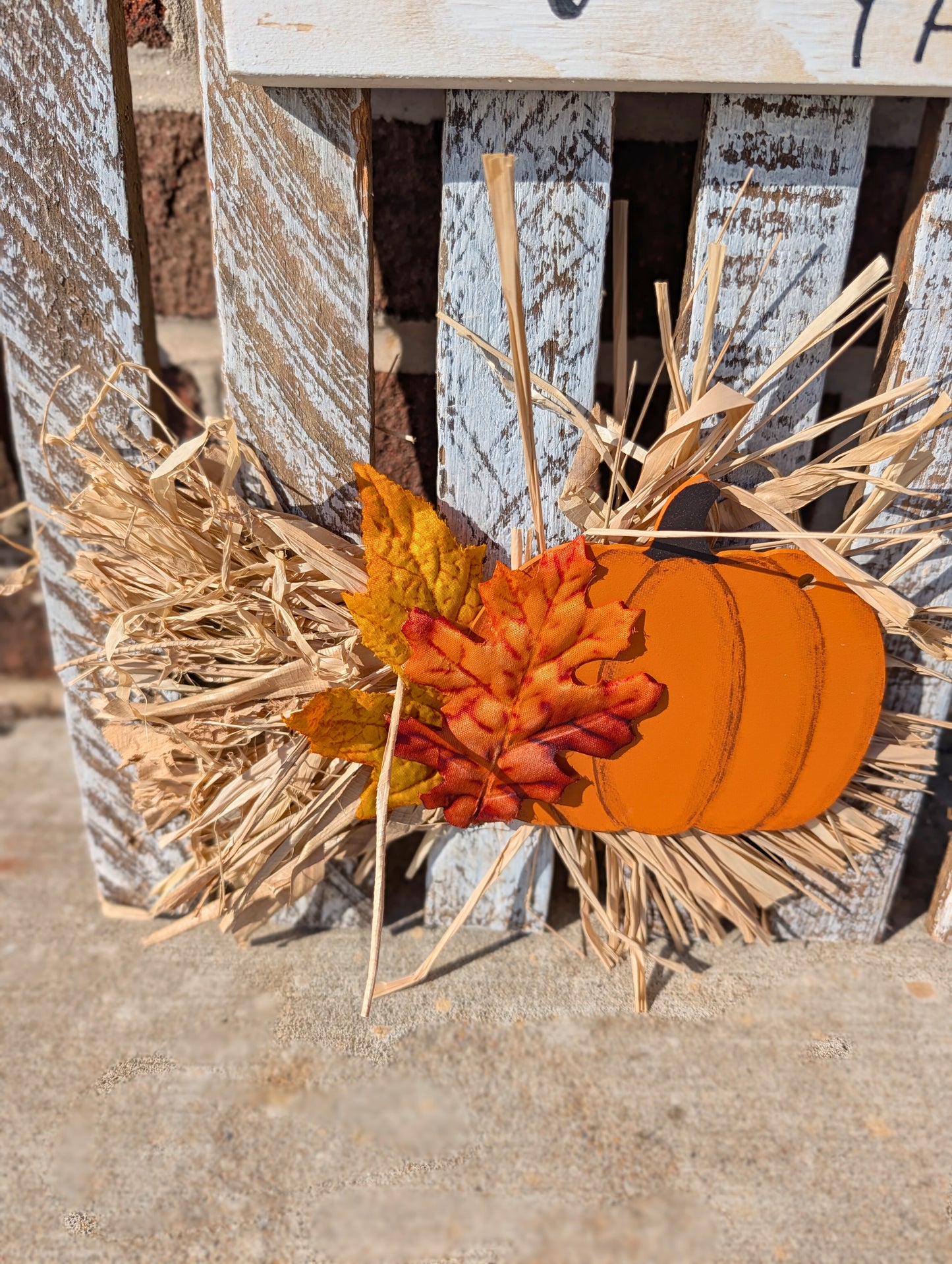 Amish made fall/autumn Wooden Fence Sign | Rustic Farmhouse Decor | Holiday Home Accent