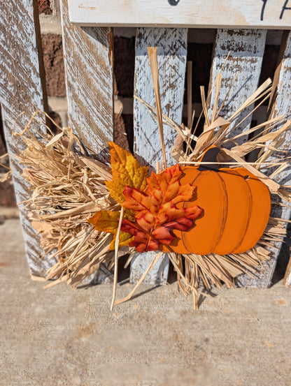Amish made fall/autumn Wooden Fence Sign | Rustic Farmhouse Decor | Holiday Home Accent
