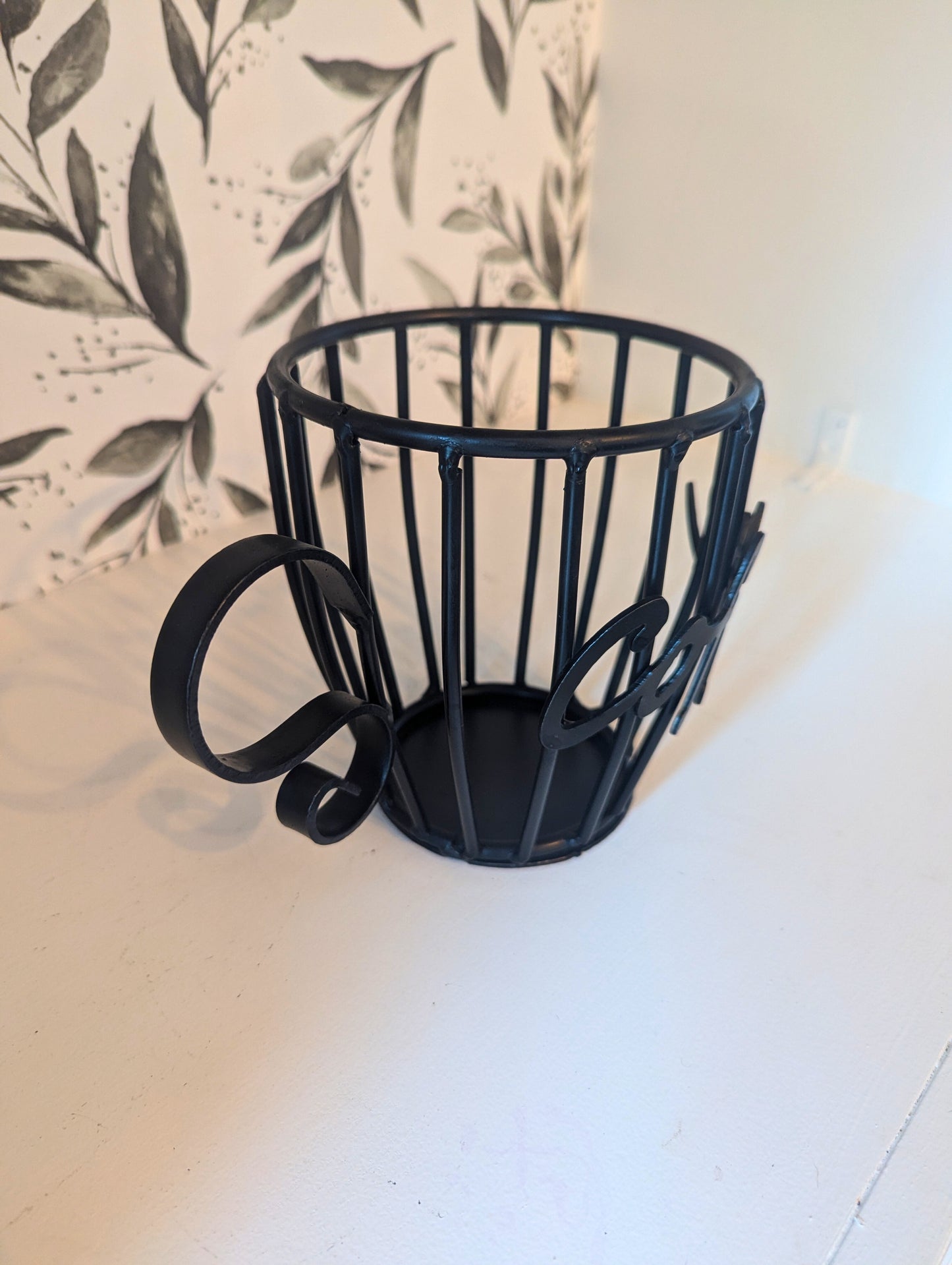 Wrought Iron Black Coffee Mug - Keurig K Cup Holder - Holds up to 16 cups - Amish Made